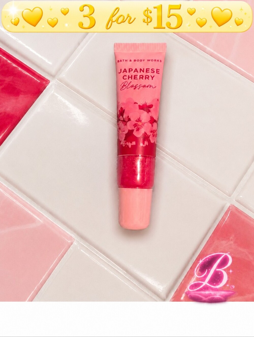 3/$15 Bath & Body Works Japanese Cherry Blossom Lipgloss